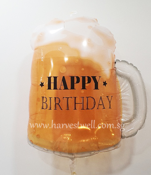Beer Mug Happy Birthday Customised Balloon Beer Mug Happy Birthday Customised Balloon